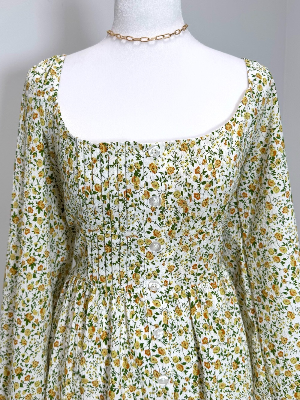 Anthropologie Coquette Cottagecore Floral Corset Mini Dress NWT L Flowy - Picture 8 of 13
